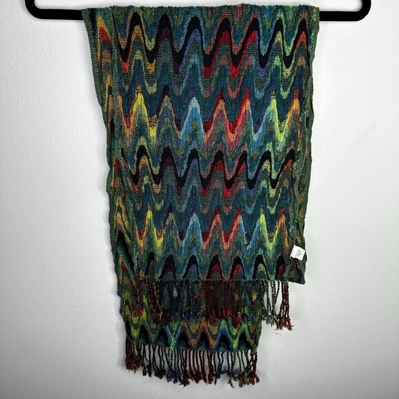 Funky chunky chevron multicolor scarf‎ - Picture 2 of 5